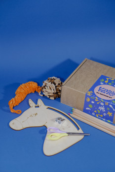 მაკრამეს DIY ყუთი -  ცხენი