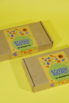 ხის სათამაშოს DIY ყუთი - სპილო და ჟირაფი