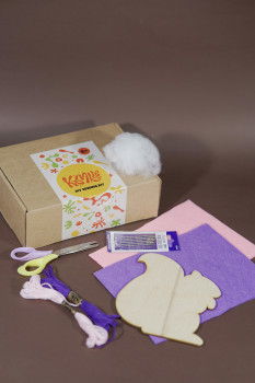 კერვის DIY ყუთი - ციყვი