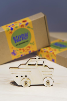 ხის სათამაშოს DIY ყუთი - გემი