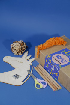 მაკრამეს DIY ყუთი - უნიქორნი