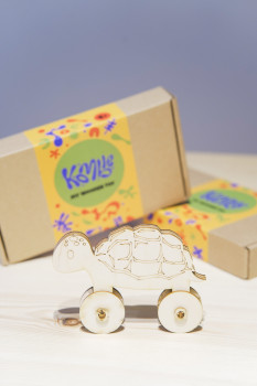 ხის სათამაშოს DIY ყუთი - კუ