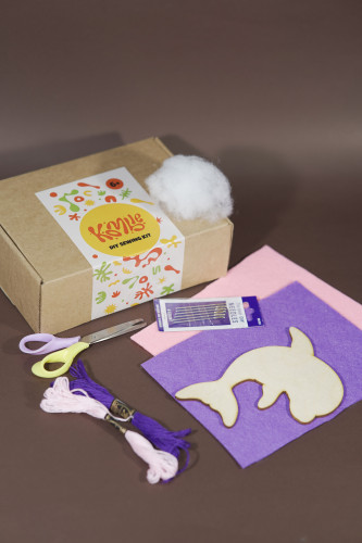 კერვის DIY ყუთი - დელფინი